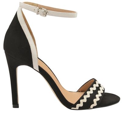 Black 'Berkley' ladies stiletto heeled sandals
